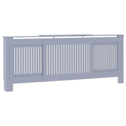 vidaXL MDF Heizkörperverkleidung Grau 205 cm