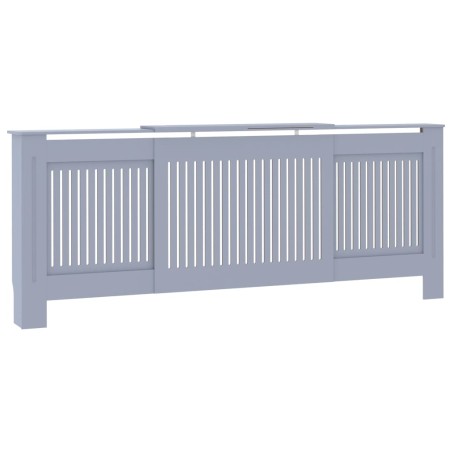 vidaXL MDF Heizkörperverkleidung Grau 205 cm