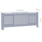 vidaXL MDF Heizkörperverkleidung Grau 205 cm vidaXL MDF Heizkörperverkleidung Grau 205 cm