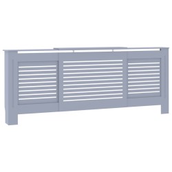 vidaXL MDF Heizkörperverkleidung Grau 205 cm