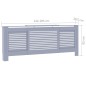 vidaXL MDF Heizkörperverkleidung Grau 205 cm vidaXL MDF Heizkörperverkleidung Grau 205 cm