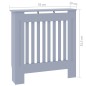 vidaXL MDF Heizkörperverkleidung Grau 78 cm vidaXL MDF Heizkörperverkleidung Grau 78 cm