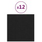 vidaXL Wandpaneele 12 Stk. Schwarz 30x30 cm Stoff 1,08 m² vidaXL Wandpaneele 12 Stk. Schwarz 30x30 cm Stoff 1,08 m²