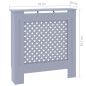 vidaXL MDF Heizkörperverkleidung Grau 78 cm vidaXL MDF Heizkörperverkleidung Grau 78 cm