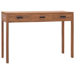 vidaXL Schreibtisch 110x40x75 cm Massivholz Teak