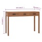 vidaXL Schreibtisch 110x40x75 cm Massivholz Teak vidaXL Schreibtisch 110x40x75 cm Massivholz Teak