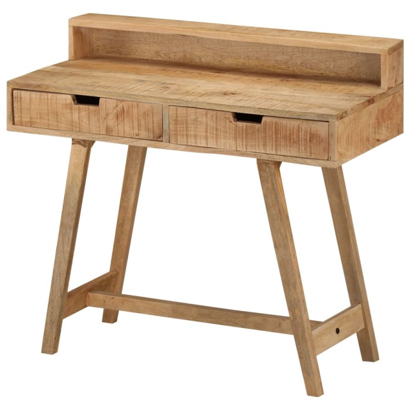 vidaXL Schreibtisch 100x45x90 cm Raues Massives Mangoholz vidaXL Schreibtisch 100x45x90 cm Raues Massives Mangoholz