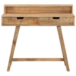 vidaXL Schreibtisch 100x45x90 cm Raues Massives Mangoholz