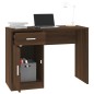 vidaXL Schreibtisch mit Stauraum Braun Eichen-Optik 100x40x73 cm vidaXL Schreibtisch mit Stauraum Braun Eichen-Optik 100x40x73 cm