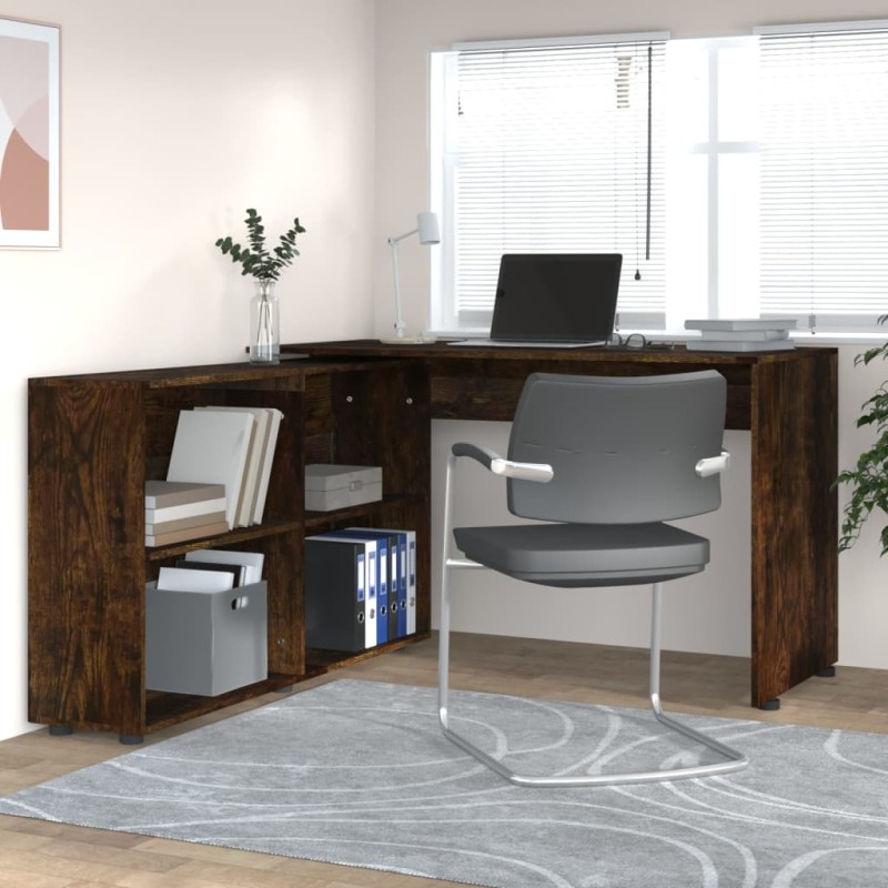 vidaXL Eckschreibtisch Räuchereiche Holzwerkstoff vidaXL Eckschreibtisch Räuchereiche Holzwerkstoff