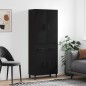 Highboard Schwarz 69,5x34x180 cm Holzwerkstoff Highboard Schwarz 69,5x34x180 cm Holzwerkstoff