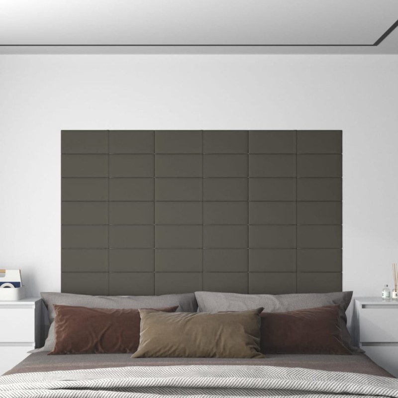Wandpaneele 12 Stk. Dunkelgrau 60x15 cm Samt 1,08 m² Wandpaneele 12 Stk. Dunkelgrau 60x15 cm Samt 1,08 m²