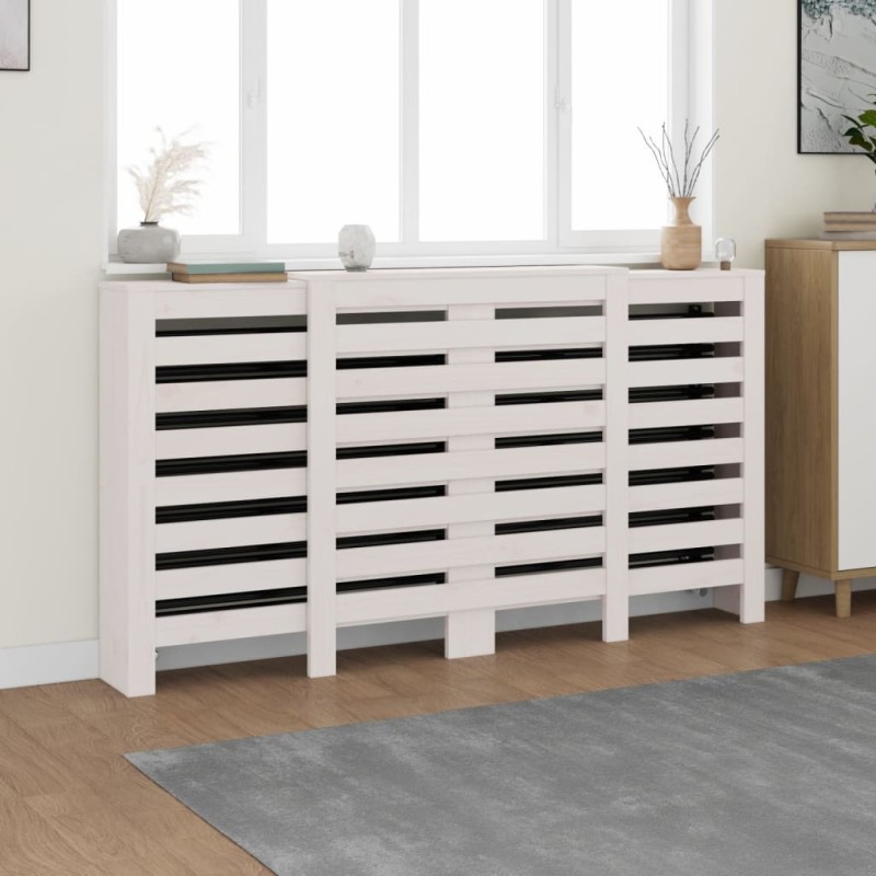 vidaXL Heizkörperverkleidung Weiß 210x21x85 cm Massivholz Kiefer vidaXL Heizkörperverkleidung Weiß 210x21x85 cm Massivholz Kiefer