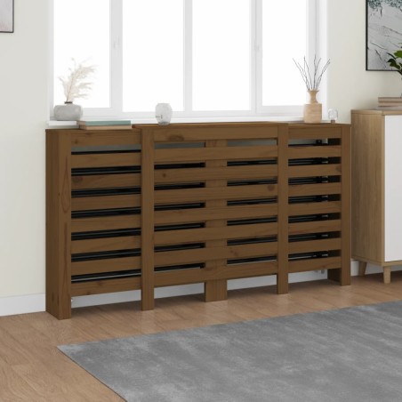 vidaXL Heizkörperverkleidung Honigbraun 210x21x85 cm Massivholz Kiefer
