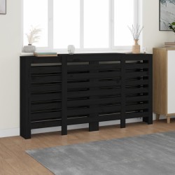 vidaXL Heizkörperverkleidung Schwarz 210x21x85 cm Massivholz Kiefer