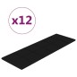 Wandpaneele 12 Stk. Schwarz 90x30 cm Stoff 3,24 m² Wandpaneele 12 Stk. Schwarz 90x30 cm Stoff 3,24 m²