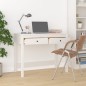 vidaXL Schreibtisch mit Schubladen Weiß 100x50x78 cm Massivholz Kiefer vidaXL Schreibtisch mit Schubladen Weiß 100x50x78 cm Massivholz Kiefer