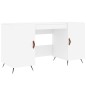 vidaXL Schreibtisch Weiß 140x50x75 cm Holzwerkstoff vidaXL Schreibtisch Weiß 140x50x75 cm Holzwerkstoff