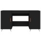 vidaXL Schreibtisch Schwarz 140x50x75 cm Holzwerkstoff vidaXL Schreibtisch Schwarz 140x50x75 cm Holzwerkstoff