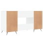 vidaXL Schreibtisch Hochglanz-Weiß 140x50x75 cm Holzwerkstoff vidaXL Schreibtisch Hochglanz-Weiß 140x50x75 cm Holzwerkstoff