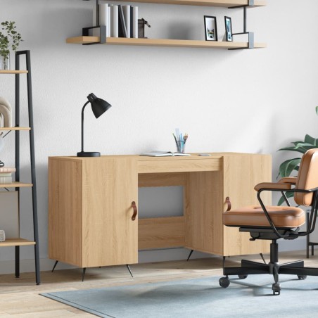 vidaXL Schreibtisch Sonoma-Eiche 140x50x75 cm Holzwerkstoff