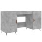 vidaXL Schreibtisch Betongrau 140x50x75 cm Holzwerkstoff vidaXL Schreibtisch Betongrau 140x50x75 cm Holzwerkstoff
