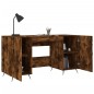 vidaXL Schreibtisch Räuchereiche 140x50x75 cm Holzwerkstoff vidaXL Schreibtisch Räuchereiche 140x50x75 cm Holzwerkstoff