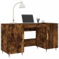 vidaXL Schreibtisch Räuchereiche 140x50x75 cm Holzwerkstoff vidaXL Schreibtisch Räuchereiche 140x50x75 cm Holzwerkstoff