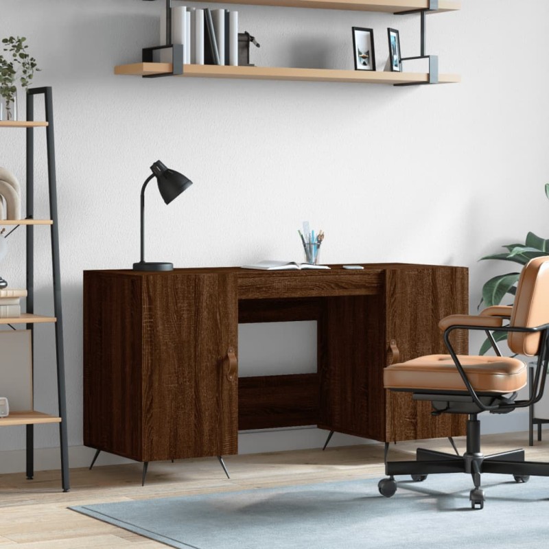 vidaXL Schreibtisch Braun Eichen-Optik 140x50x75 cm Holzwerkstoff vidaXL Schreibtisch Braun Eichen-Optik 140x50x75 cm Holzwerkstoff