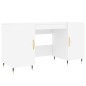 vidaXL Schreibtisch Weiß 140x50x75 cm Holzwerkstoff vidaXL Schreibtisch Weiß 140x50x75 cm Holzwerkstoff