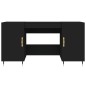 vidaXL Schreibtisch Schwarz 140x50x75 cm Holzwerkstoff vidaXL Schreibtisch Schwarz 140x50x75 cm Holzwerkstoff