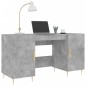 vidaXL Schreibtisch Betongrau 140x50x75 cm Holzwerkstoff vidaXL Schreibtisch Betongrau 140x50x75 cm Holzwerkstoff