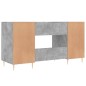 vidaXL Schreibtisch Betongrau 140x50x75 cm Holzwerkstoff vidaXL Schreibtisch Betongrau 140x50x75 cm Holzwerkstoff