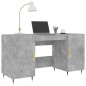 vidaXL Schreibtisch Betongrau 140x50x75 cm Holzwerkstoff vidaXL Schreibtisch Betongrau 140x50x75 cm Holzwerkstoff
