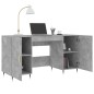 vidaXL Schreibtisch Betongrau 140x50x75 cm Holzwerkstoff vidaXL Schreibtisch Betongrau 140x50x75 cm Holzwerkstoff
