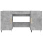 vidaXL Schreibtisch Betongrau 140x50x75 cm Holzwerkstoff vidaXL Schreibtisch Betongrau 140x50x75 cm Holzwerkstoff
