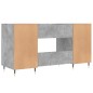 vidaXL Schreibtisch Betongrau 140x50x75 cm Holzwerkstoff vidaXL Schreibtisch Betongrau 140x50x75 cm Holzwerkstoff