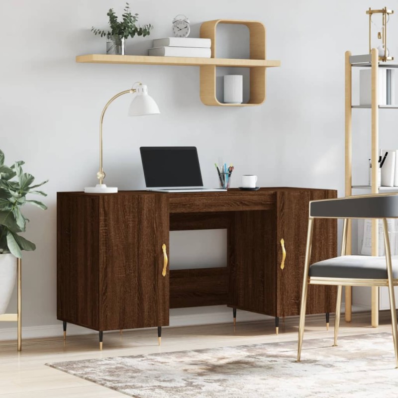 vidaXL Schreibtisch Braun Eichen-Optik 140x50x75 cm Holzwerkstoff vidaXL Schreibtisch Braun Eichen-Optik 140x50x75 cm Holzwerkstoff