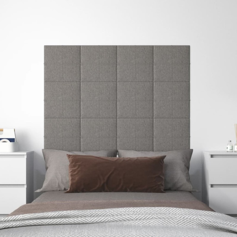 Wandpaneele 12 Stk. Hellgrau 30x30 cm Stoff 1,08 m² Wandpaneele 12 Stk. Hellgrau 30x30 cm Stoff 1,08 m²
