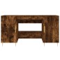 vidaXL Schreibtisch Räuchereiche 140x50x75 cm Holzwerkstoff vidaXL Schreibtisch Räuchereiche 140x50x75 cm Holzwerkstoff