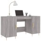vidaXL Schreibtisch Grau Sonoma 140x50x75 cm Holzwerkstoff vidaXL Schreibtisch Grau Sonoma 140x50x75 cm Holzwerkstoff