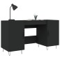 vidaXL Schreibtisch Schwarz 140x50x75 cm Holzwerkstoff vidaXL Schreibtisch Schwarz 140x50x75 cm Holzwerkstoff