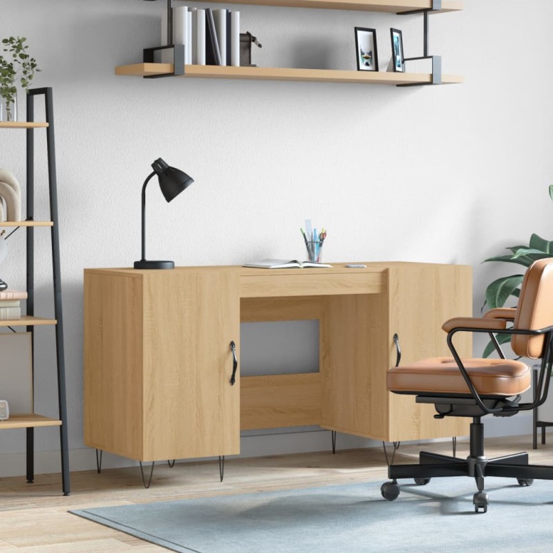 vidaXL Schreibtisch Sonoma-Eiche 140x50x75 cm Holzwerkstoff vidaXL Schreibtisch Sonoma-Eiche 140x50x75 cm Holzwerkstoff