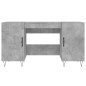 vidaXL Schreibtisch Betongrau 140x50x75 cm Holzwerkstoff vidaXL Schreibtisch Betongrau 140x50x75 cm Holzwerkstoff