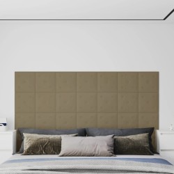 Wandpaneele 12 Stk. Cappuccino-Braun 30x30cm Kunstleder 1,08 m²