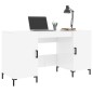 vidaXL Schreibtisch Hochglanz-Weiß 140x50x75 cm Holzwerkstoff vidaXL Schreibtisch Hochglanz-Weiß 140x50x75 cm Holzwerkstoff