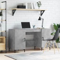 vidaXL Schreibtisch Betongrau 140x50x75 cm Holzwerkstoff