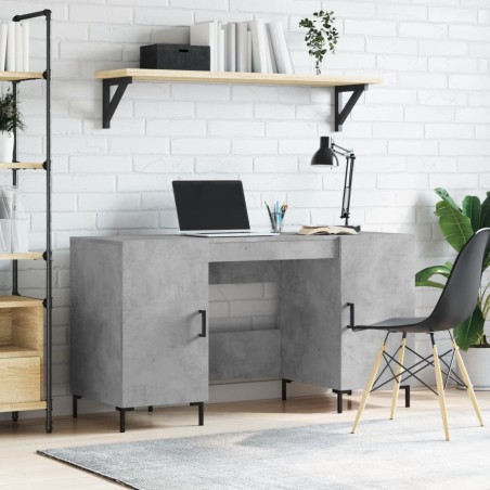 vidaXL Schreibtisch Betongrau 140x50x75 cm Holzwerkstoff
