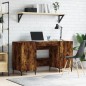 vidaXL Schreibtisch Räuchereiche 140x50x75 cm Holzwerkstoff vidaXL Schreibtisch Räuchereiche 140x50x75 cm Holzwerkstoff