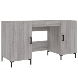 vidaXL Schreibtisch Grau Sonoma 140x50x75 cm Holzwerkstoff